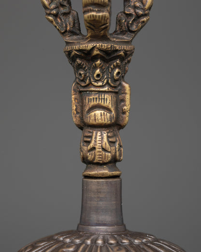 Tibetan Bell and Vajra Set | Handcrafted Ritual Tools for Meditation
