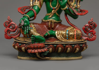 Green Colored Green Tara Goddess Statue for Sale
