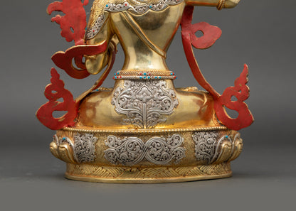 Bodhisattva Jampel Yang Figurine | Handcrafted Altar Decor from Nepal