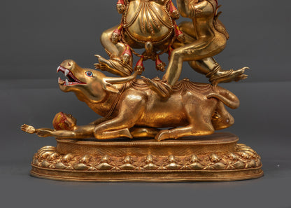 Grand Yamantaka Consort Statue | Wrathful God of Protection