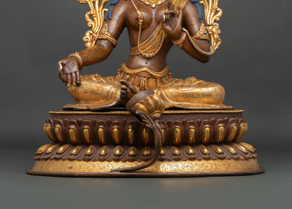 Handcrafted Green Tara Statue | Vajrayana Buddhist Artwork