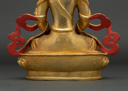 Amitayus Statue | Gold Gilded Buddhist Sculpture from Nepal