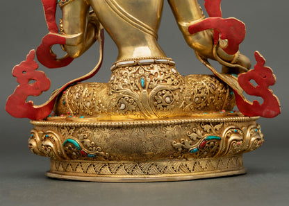 Excellent Green Tara Statue – Goddess of Swift Protection