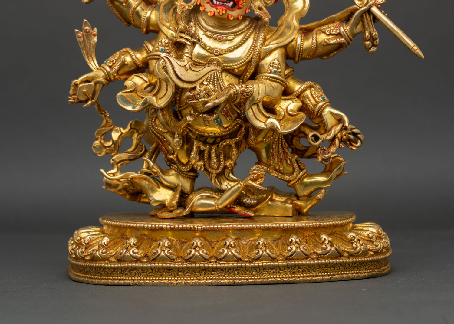 Six-Armed Mahakala Statue | Handicrafted Nepalese Sculpture