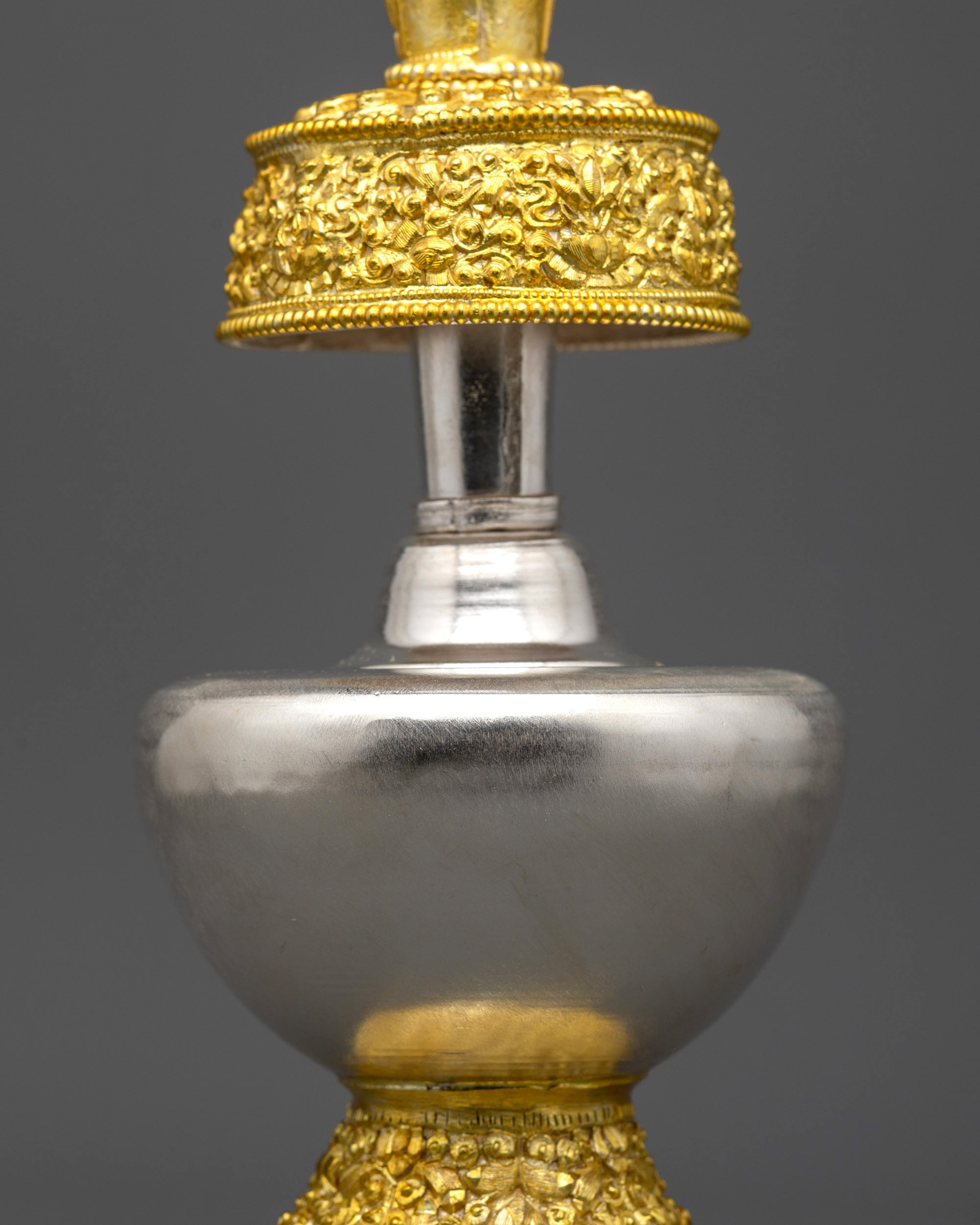 Tibetan Bhumba Offering Vase Set | Ritual Copperware for Ceremonies