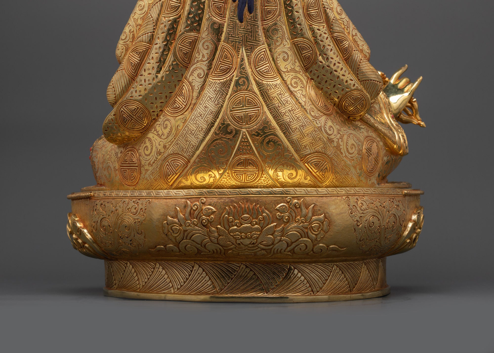 Guru Padmasambhava & Wisdom Dakinis Statue | Spiritual Buddhist Sculpture