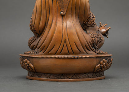 Nepalese Guru Rinpoche Sculpture- Oxidized Vajra Master
