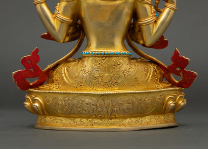 Revered Chenrezig Statue | Vajrayana Buddhist Compassion Icon