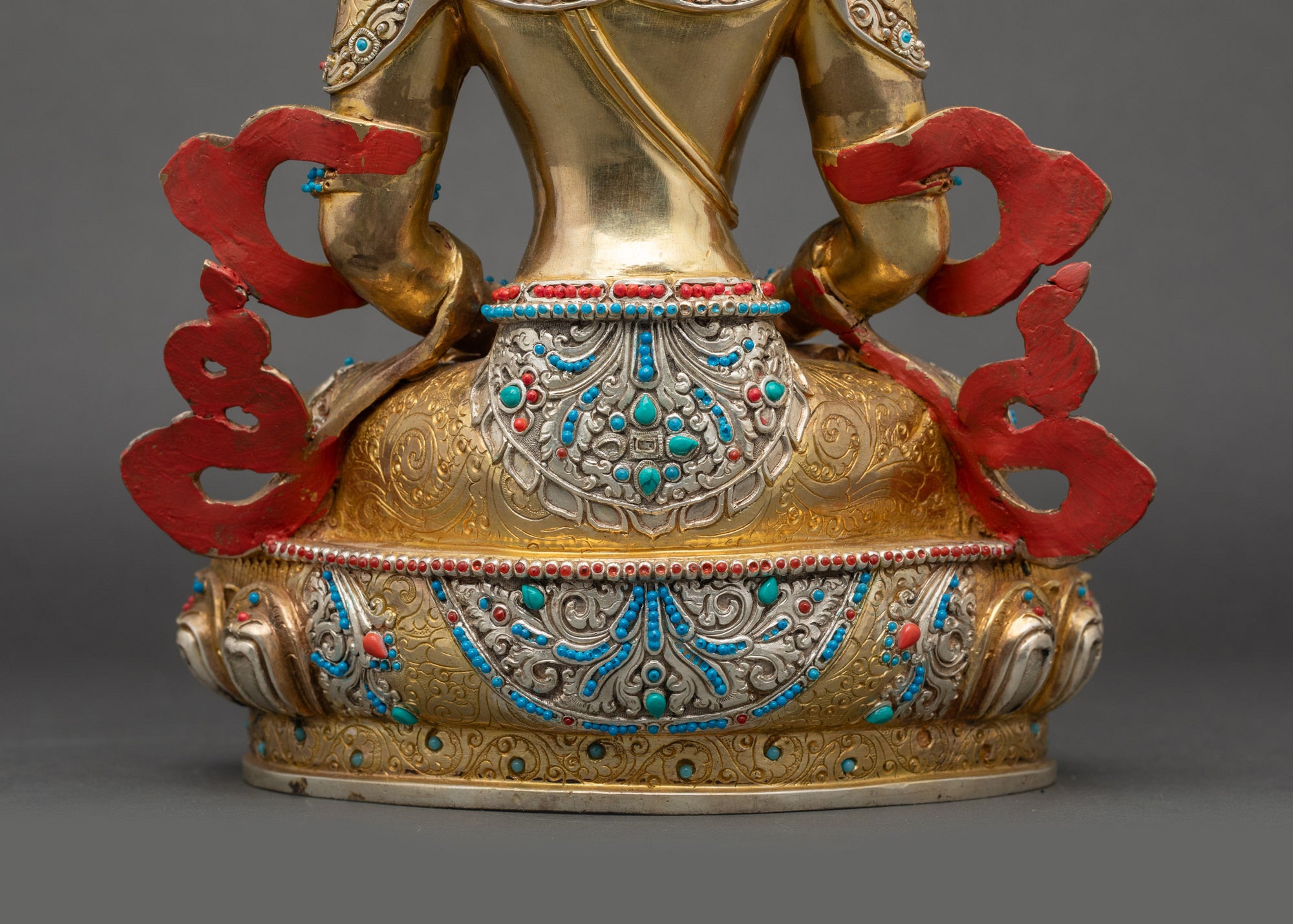 Longevity Buddha Amitayus Statue | Sacred Nepalese Sculpture for Decor