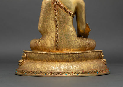 Medicine Buddha Statue | 24K Gold Gilded Copper Buddhist Art