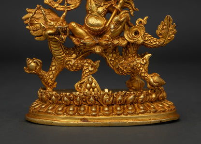 White Dzambhala Statue | Buddhist Wealth Deity Artwork