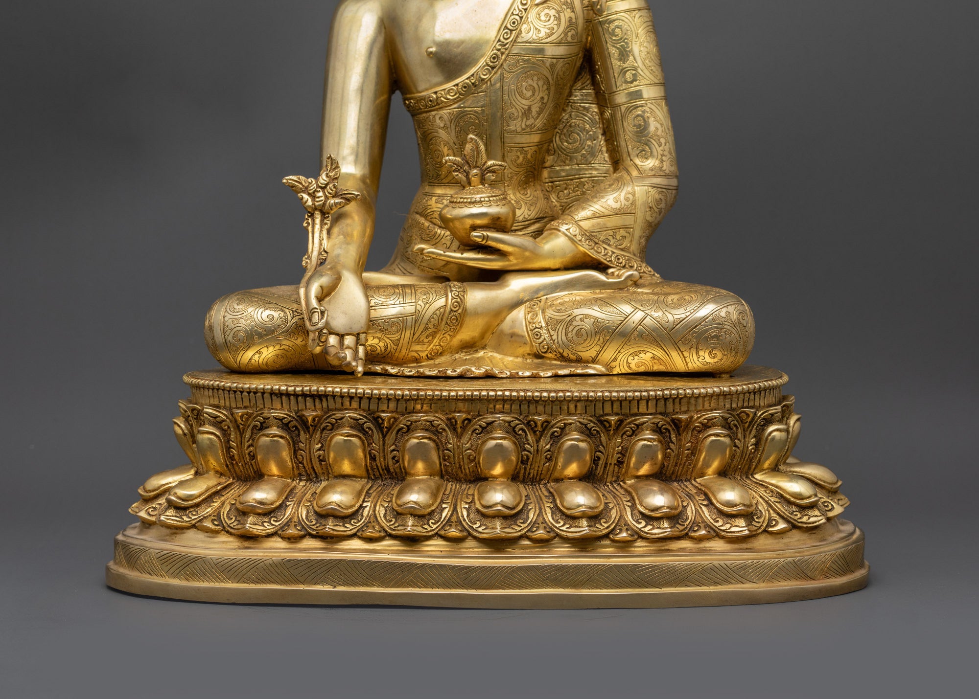 Handcrafted Premium Serene Bhaisajyaguru Statue | Nepalese Statues