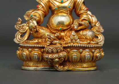 Gold Fire Gilded Dzambhala Statue | Symbol of Wealth and Abundance