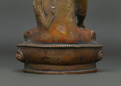 Antique Finish Shakyamuni Buddha Statue | Timeless Buddhist Art