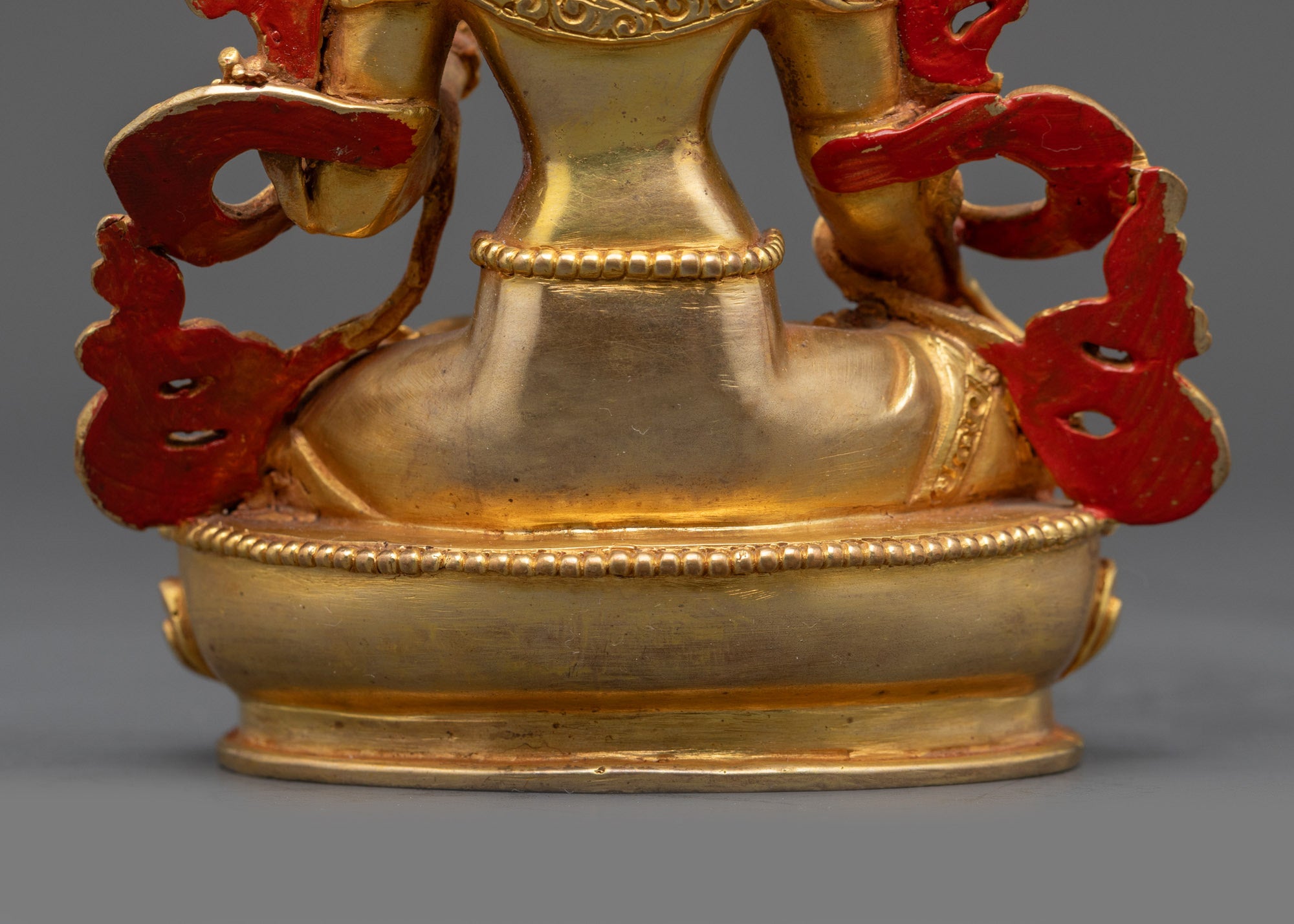 24K Gold-Gilded Face White Tara Statue | Tibetan Meditation Sculpture