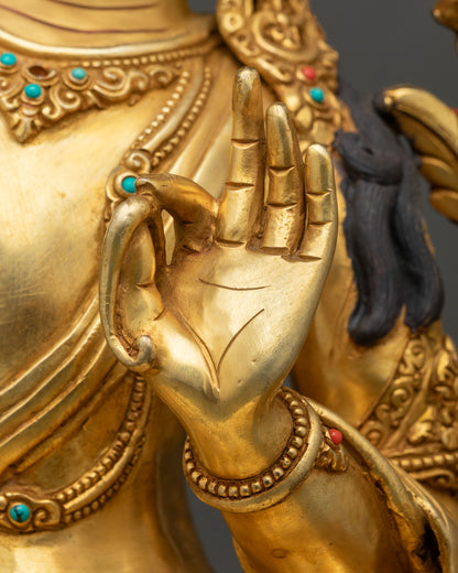 Manjushri Bodhisattva Statue – Handmade in Nepal