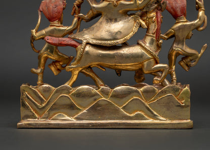 Glorious Goddess Palden Lhamo Sculpture | Nepalese Buddhist Artwork