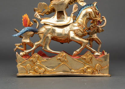 Palden Lhamo Meditation Statue | Nepalese Protector Goddess Idol
