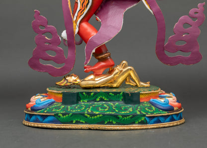 Dakini Kurukulla Statue | Red Hued Tantric Goddess Artwork