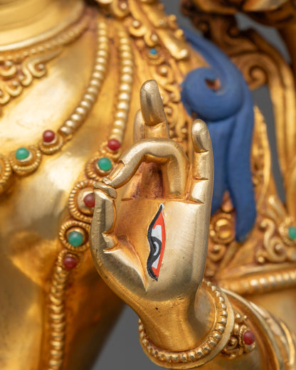 Spiritual White Tara Sculpture | Handcrafted Copper Figurine