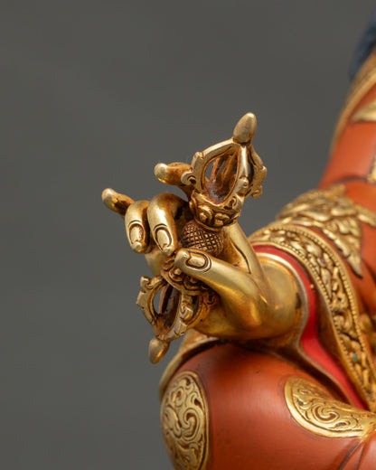 Multi-colored Guru Rinpoche Statue | Buddhist Art from Nepal
