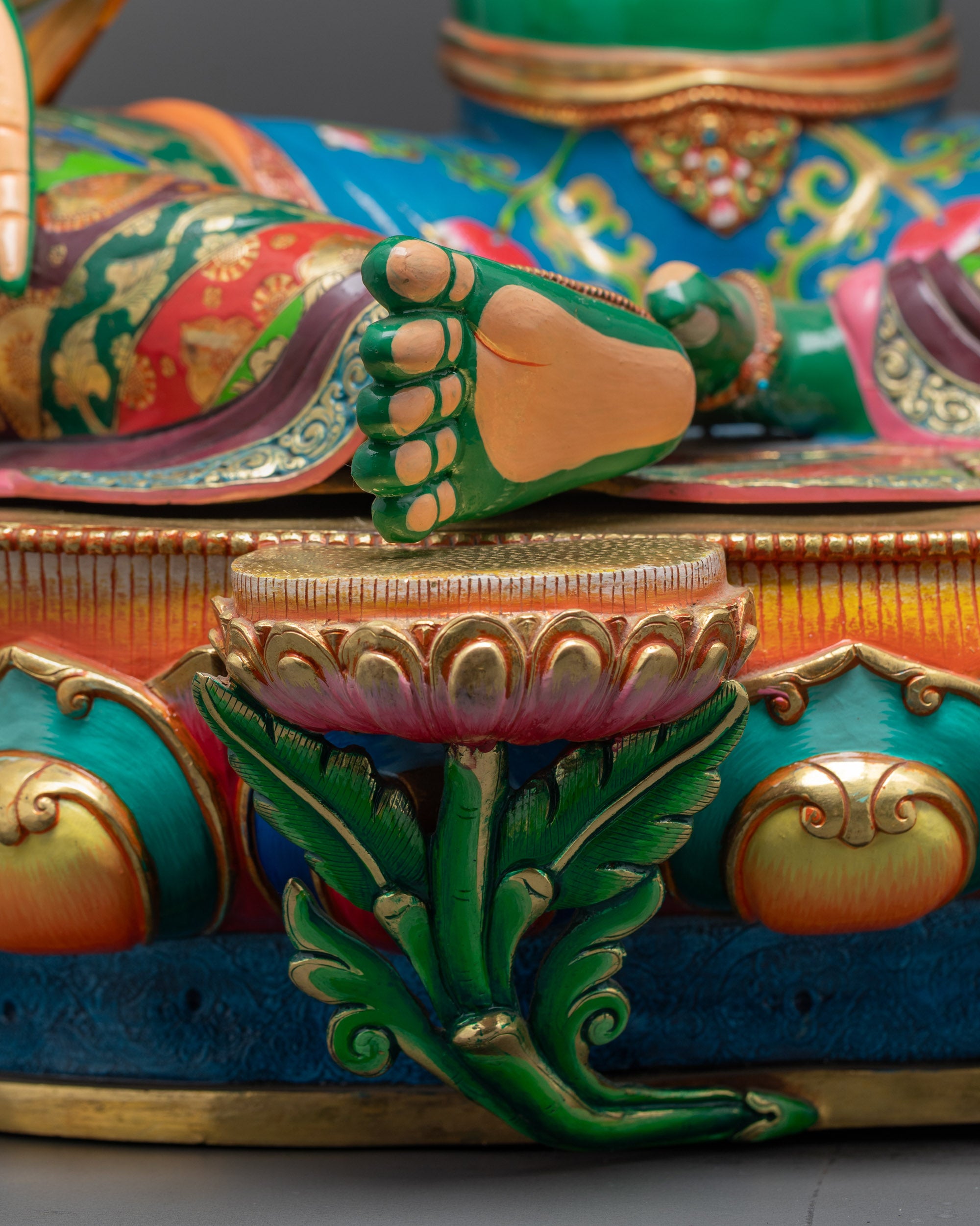 Divine Green Tara Statue | Hand-Carved Buddhist Goddess of Liberation