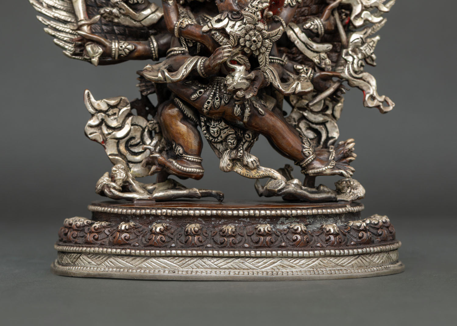 Wrathful Hayagriva Statue | Handmade Oxidized Copper Sculpture