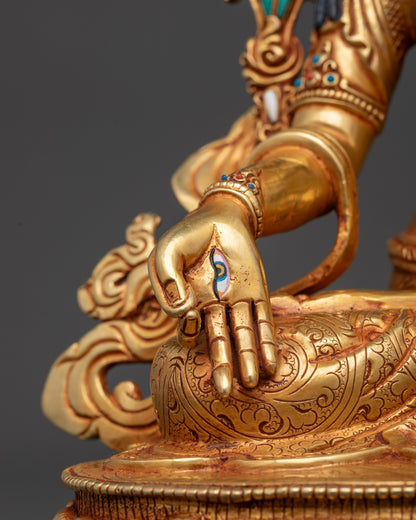 Longevity White Tara Sculpture | Ideal for Sadhana & Devotional Rituals