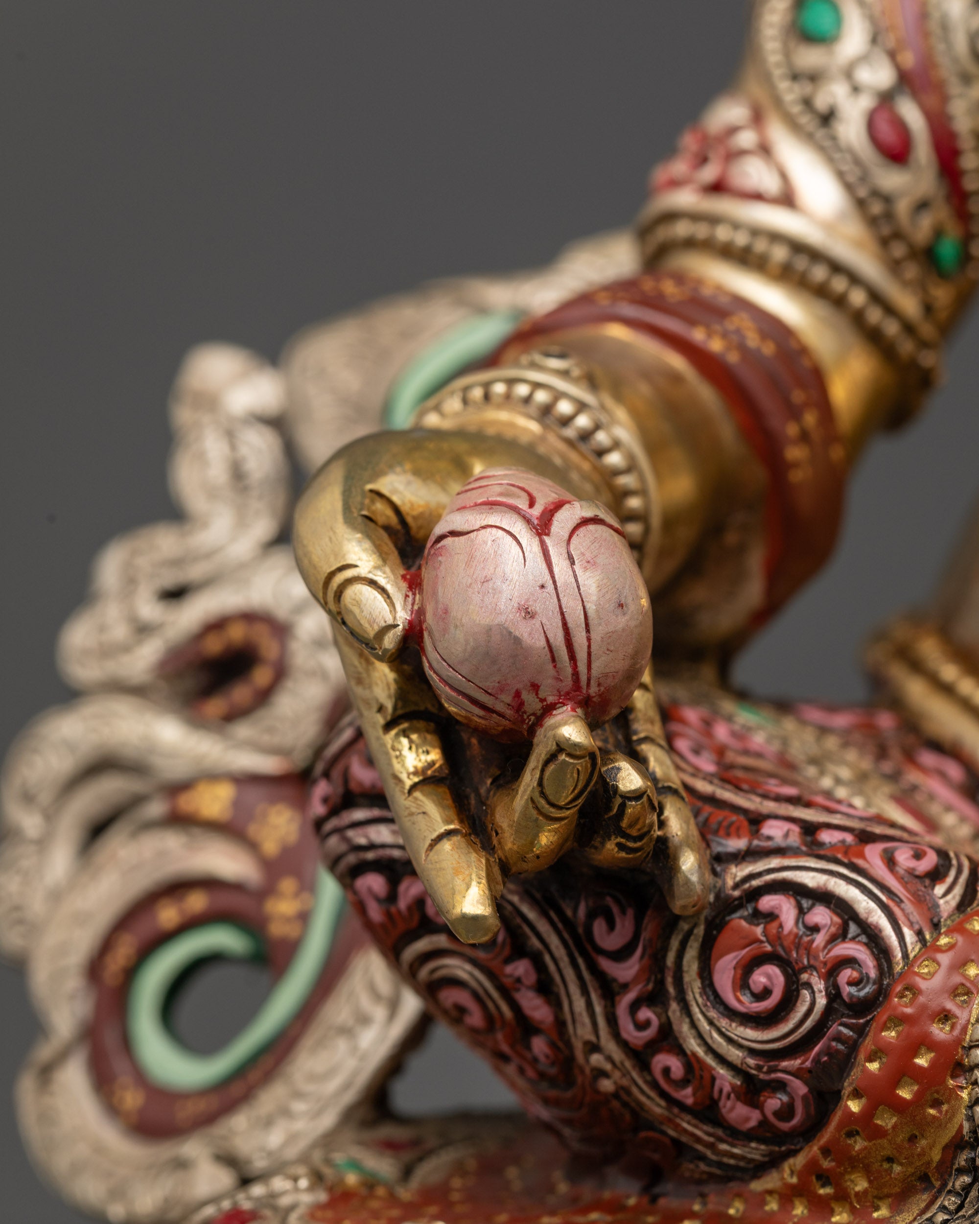 Vajrayana Dzambhala Statue | Traditional Himalayan Buddhist Artwork
