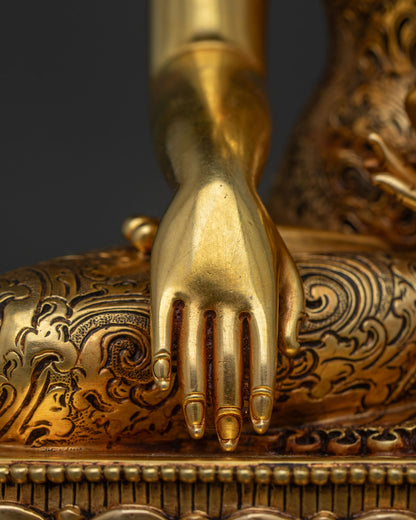 Jewel-Crowned Shakyamuni Buddha Statue | Meditation Room Decor
