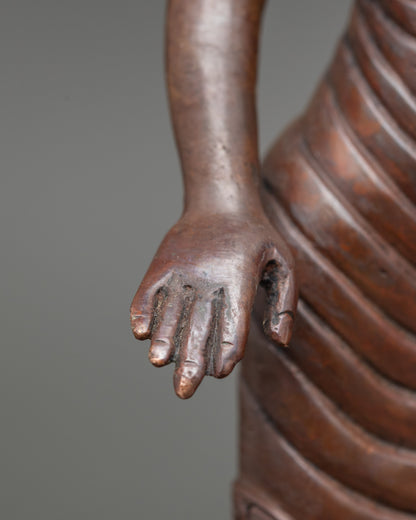 Standing Shakyamuni Buddha Statue | Meditative Nepalese Buddhist Icon