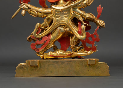 Six-Armed Mahakala Statue | Handicrafted Nepalese Sculpture