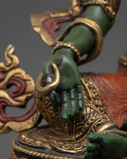 Tibetan Dolma Statue | Copper Statue of Green Tara