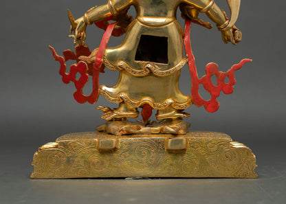 White Mahakala Statue | Himalayan Protector of Dharma