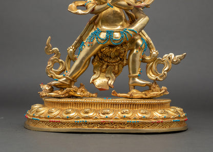 Handcrafted Khorlo Demchog Yab Yum Statue | Wheel of Supreme Bliss