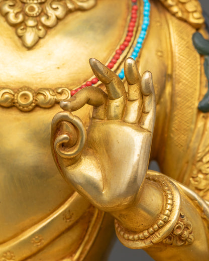 Bodhisattva Manjushri Statue | Authentic Nepalese Spiritual Sculpture