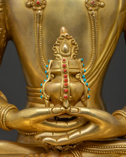 Amitayus Buddha Statue | Vajrayana Buddhist Art from Nepal
