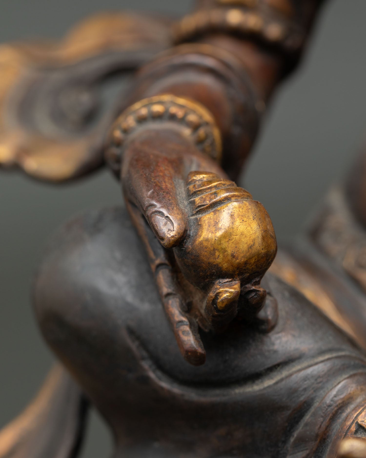 Antique Finish Dzambhala Statue | Traditional Wealth Deity Sculpture