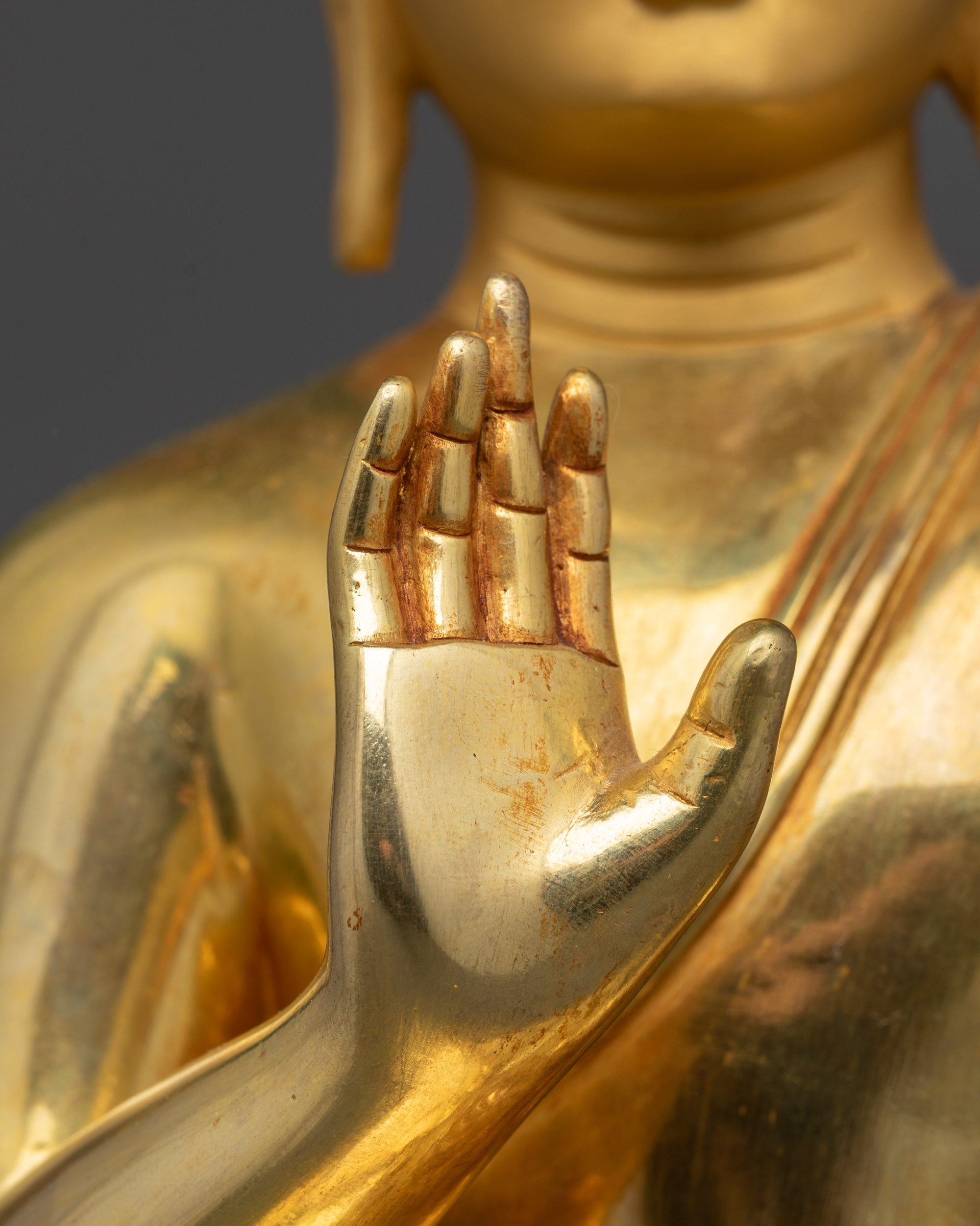 Amoghasiddhi Buddha Sculpture for Vajrayana Altar | Nepalese Statues