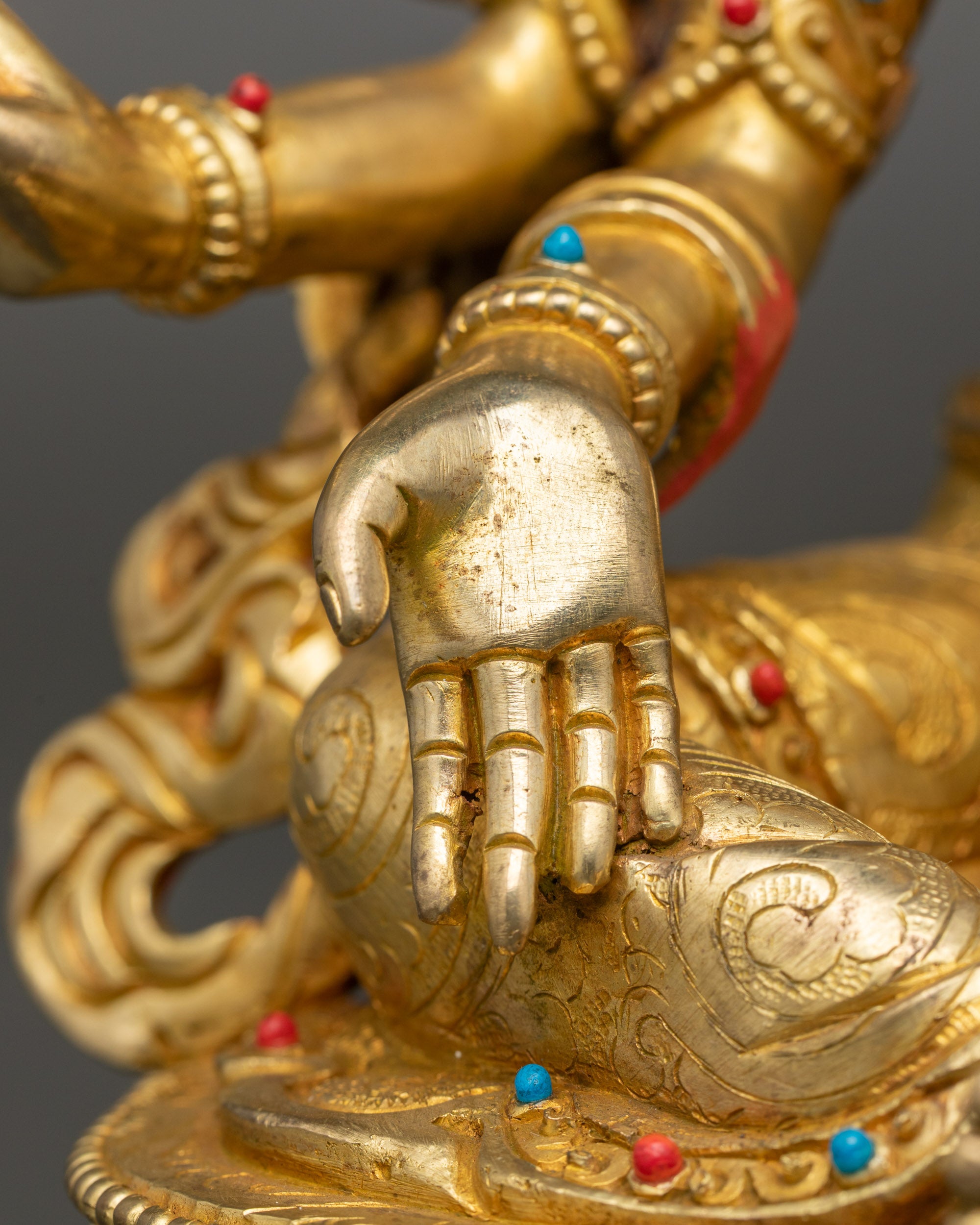 Goddess of Wealth Vasudhara Statue | Nepalese Spiritual Sculpture