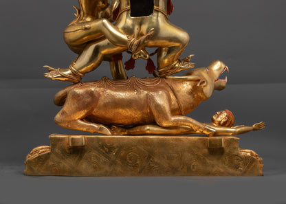 Grand Yamantaka Consort Statue | Wrathful God of Protection