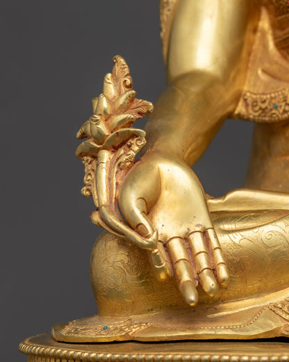 Healing Buddha Bhaisajyaguru Sculpture | Tibetan Master for Altars