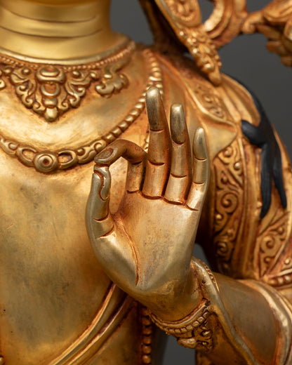 Wisdom Deity Manjushri Statue | Sacred Altar & Meditation Decor