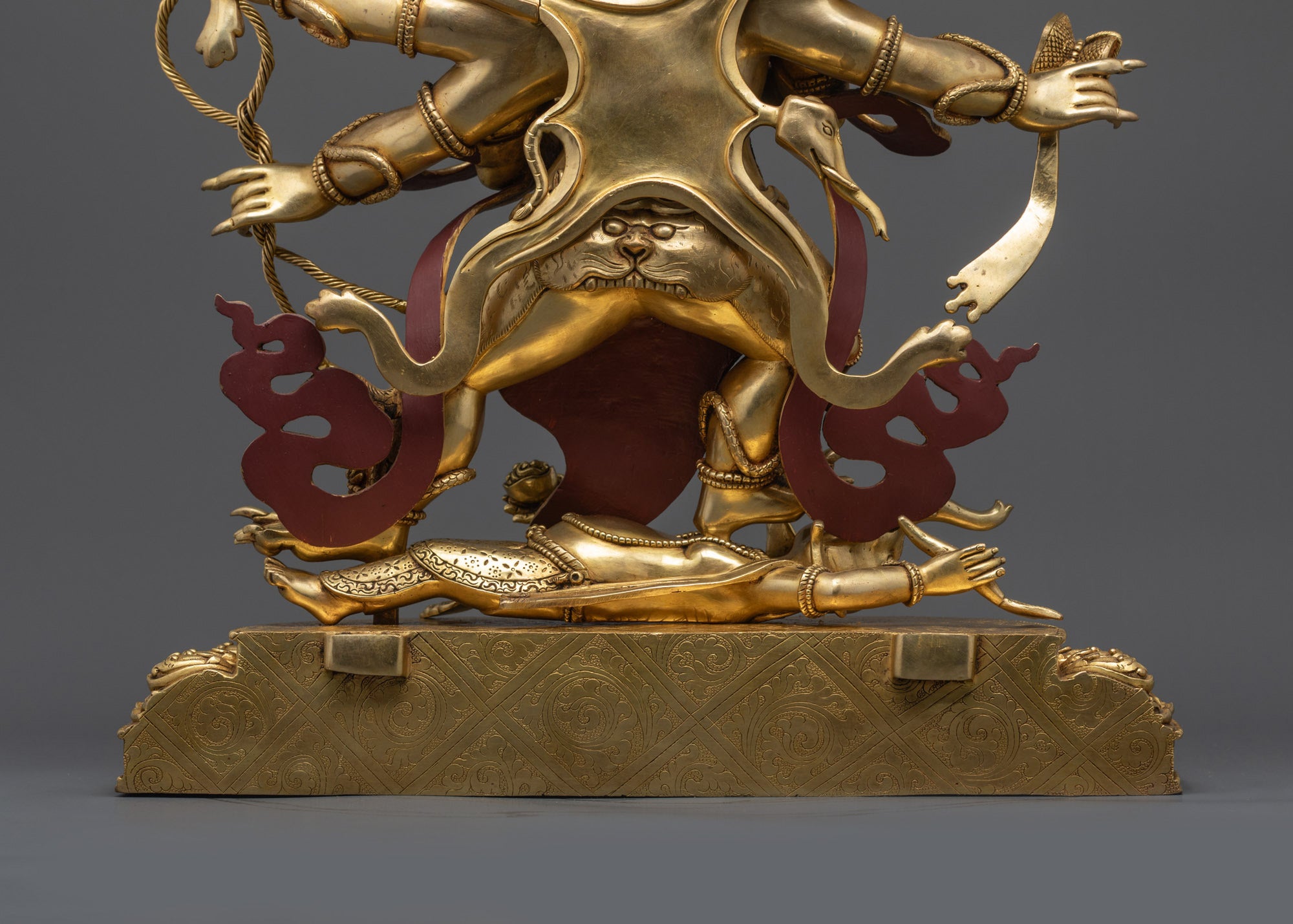 Premium Six-Armed Mahakala Statue | Fierce Guardian of Dharma Mahakala