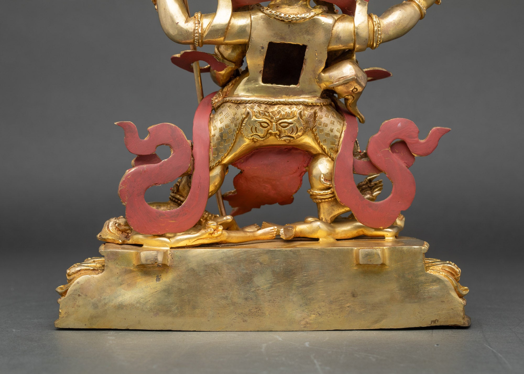 Handmade Four-Armed Mahakala Statue | Wrathful Guardian of Dharma