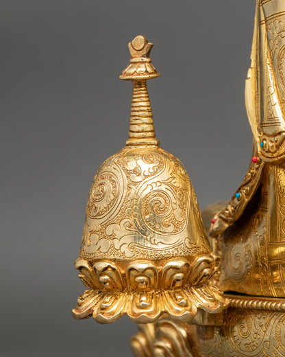 Venerable Master Atisha Statue | Lost-Wax Casted Art from Nepal