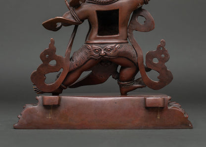 Oxidized Vajrapani Statue | Protector of Buddha's Teachings