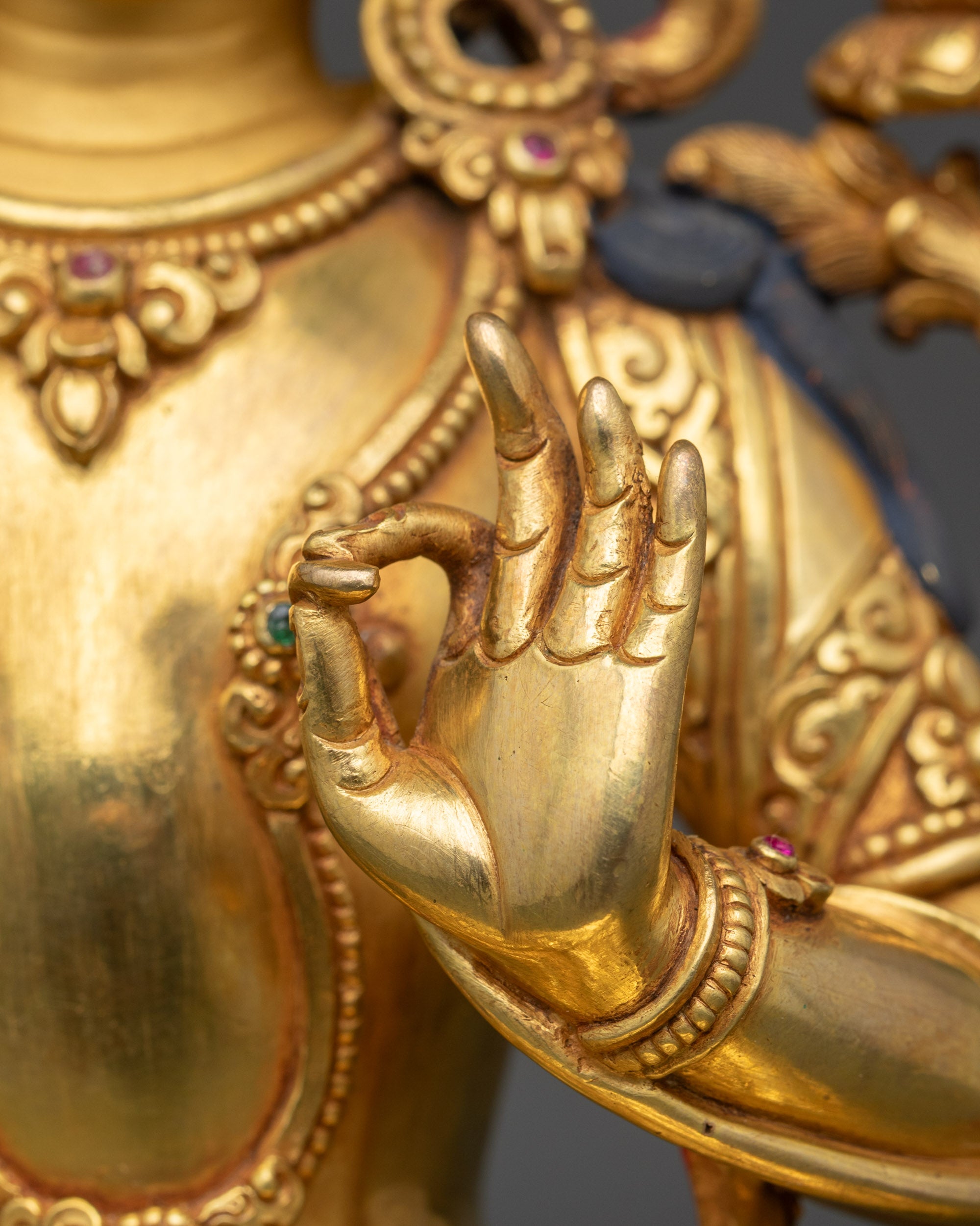 Manjushri Statue | Nepalese Artisan-Crafted Copper Sculpture