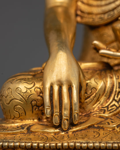 Exquisite Shakyamuni Buddha Statue | Handcrafted Himalayan Artwork