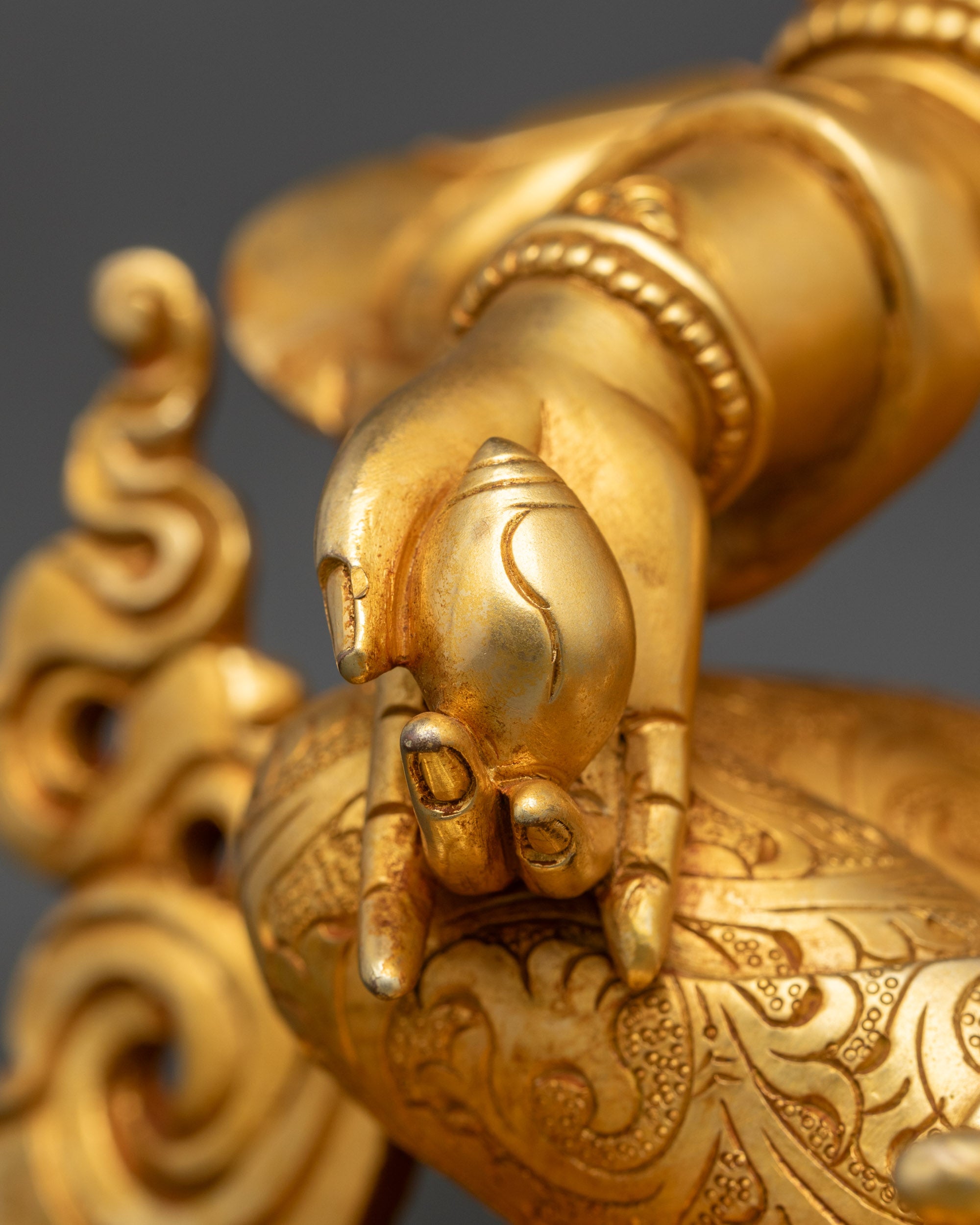 Wealth Dzambhala Statue | 24K Gold Fire-Gilded Nepalese Artwork